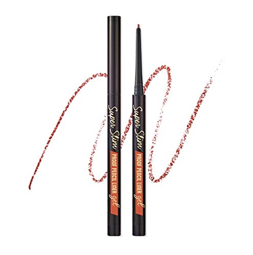 Etude House Super Slim Proof Gel Pencil Liner (0.08g) 1.5mm waterproof super slim (#3 Rose Brown)