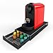 TheCoffeeBox Nespresso Coffee Capsule Holder - Storage Drawer Holds 40 Nespresso Pods, Cups, Discs - Individual Slot For Each Capsule - Black