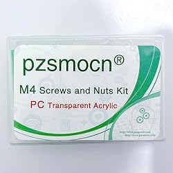 Pzsmocn 200 Pieces/100 Sets M4*20 mm PC Transparent