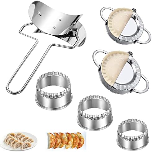 thumbnail image 2 of 3-Piece Dumpling Mould Set – Pastry Press For Dimsum, Empanadas, Calzones | Easy Dough Shaper 2 of 11