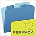 Pendaflex Divide It Up File Folders, Letter Size, Assorted Colors, 12/Pack (10773)