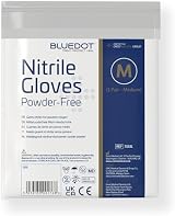 Blue Dot Nitrile Gloves 1 Pair Powder Free Medium Blue Dot Brand view 2