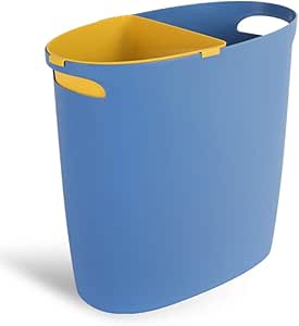 GSGZZD La Basura de plástico Puede con la manija pequeña Oficina Bote