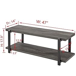 EXCEFUR Shoe Bench, Industrial Entryway Bench with
