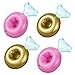 Pool Toy Drink Floats - Gold & Pink Diamond Ring Shape | Inflatable Cup Holder Water Floats for Pool Party - by Fractal