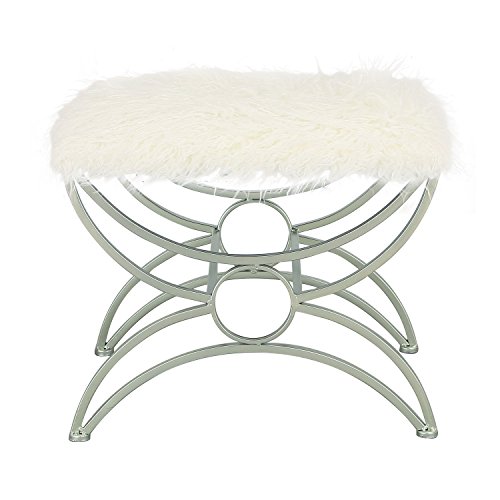 Ottoman Bench Footrest Stool (White)