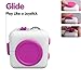 Lodabodkin Fidget Cube Relieves Stress and Anxiety for Children and Adults, Anxiety Attention Toy (White-pink)