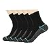 Copper Infused Quarter Socks Improve Foot Health Odor Control with Moisture Wicking Durable Comfortable Fit (5 Pairs)