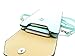 PU Leather 2 Layers Vertical Cellphone Pouch Bag with Shoulder Strap and Magnetic Button for Apple iPhone Samsung Galaxy and Other Smartphone White