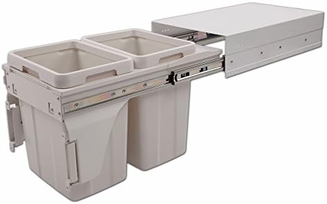 Side Top Mount Soft Close Pull Out Twin Bin Kitchen Double Rubbish