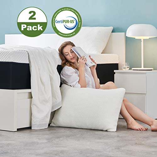 Pillows for Sleeping 2 Pack OYT Cooling Shredded Memory Foam Bed