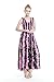 Women's Hawaiian Maxi Tank Elastic Luau Dress Pink Panel Black