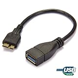 iMBAPrice® Black Micro USB 3.0 OTG Dongle - Pro-iMBA SuperSpeed GT5.0 Host Flash Disk Cable for Samsung Galaxy Note 3/N900/N9000 & Galaxy S5 (Goldplated)