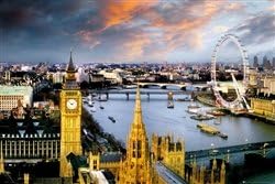 London Skyline England Travel Photo Poster (24 x 36 inches)
