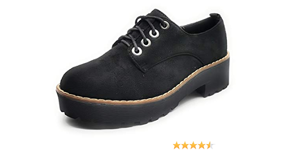 P\u0026L Zapatos de Mujer con Cordones Oxford Blucher Plataforma de Ante. :  Amazon.es: Zapatos y complementos