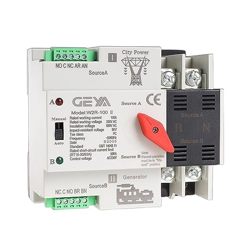 Mini ATS 2P Automatic Transfer Switch Electrical Selector Switches Dual ...