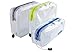 3 Pack Organizer Storage Packing Bags by GoToBag - Clear Water Resistant Solid Reinforced PVC Mesh Plastic with Zipper Closure - for Travel, Office, School, Arts and Craft, Purse, Cables, All-Purpose