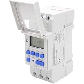 7-Day Digital Timer, Heavy Duty THC 15A Programmable Timer Relay 16 On