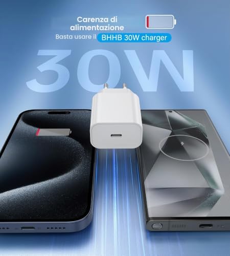 3-Pack 30W Caricatore i-Phone, Caricabatterie USB C