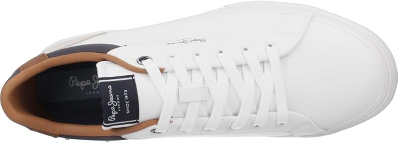 PMS30839 Zapatillas para Hombres, en Color Blanco, cómodas, Cordones y Piso de Goma Antideslizante Hombre Zapatillas Blanco 45 — foto 7 de 8