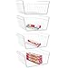 HOMEIDEAS 4 Pack Under Shelf Basket Slides Under Storage Shelves for Kitchen,Pantry,Cabinet White