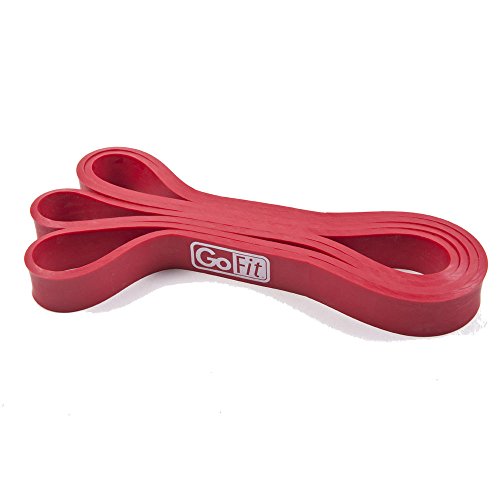 Gofit 1-inch wide super band with exercise manual, red, 40-80-pou…