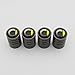 US85 Smart Logo Emblem Auto Car Wheel Tire Air Valve Caps Stem Cover Accessories Decoration Birthday Gift (Black Chrome)