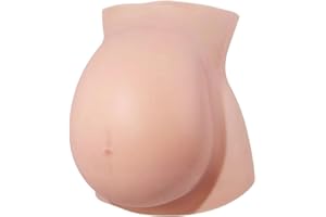 Fake Pregnant Belly Silicone Artificial Baby Bump, Realistic False Pregnancy Belly Costume, 6-10 Months for Film Props Party 