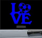 I heart soccer Vinyl Decal Sticker ball jersey