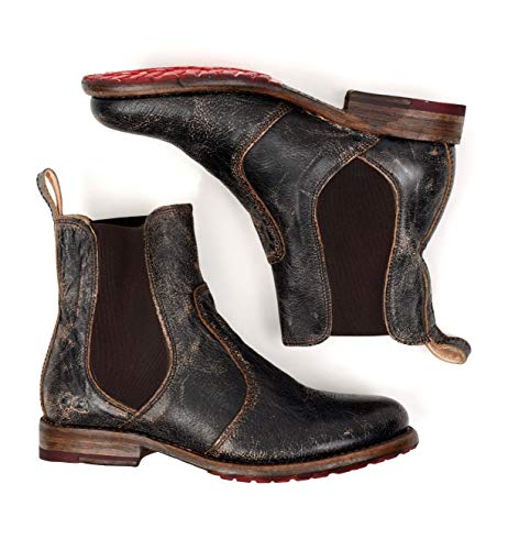 Bed|Stu Women's Nandi Leather Short Boot (9 M US, Black Lux)