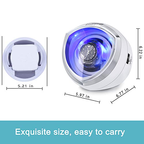 HiPai Single Automatic Watch Winder with Quiet Motor, 4 Rotation Mode