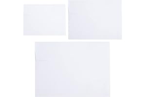 MEIXIAOVISNB58 50 Pack 4x6 White A4 Envelopes - Self Seal for Weddings, Invitations, Greeting Cards, Mailing, Photos