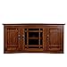 Leick Home 82350 Solid Wood Mission Oak Three Door TV Stand For 55