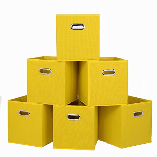 Vccucine Practical Foldable Fabric Cube Storage Bins 6 Pack