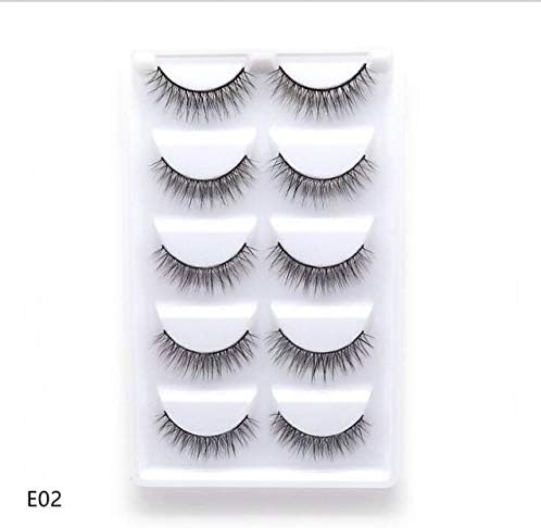 Amazon Co Jp Tcspd 5ペア手作り3dミンクは短いつけまつげクロスメッシー高密度ナチュラルアイまつげ舞台メイクつけまつげをまつげ Color 02 Home Kitchen