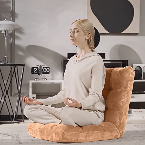 Giantex Floor Chair with Back Support, Folding Sofa Chair with 14