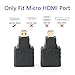 Postta Micro HDMI Adapter(2 Pack) Male to Female Gold Plated HDMI Connector