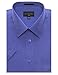 Men's Regular-Fit Solid Color Short Sleeve Dress Shirt, FRENCHBLUE Shirts (XL)
