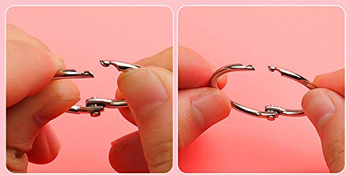 Loose Leaf Binder Rings 2 3/4 Inch (15Pack) Book Rings Clips for Index Cards Note Paper Metal Nickel Plated (Silver)