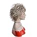 FENCCA Short Curly Wigs for White Women Blonde Bob Hair Wigs Natural Looking Heat Resistant Synthetic Fashion Wig with Wig Cap ( Light Blonde Mixed Red Brown) FC024