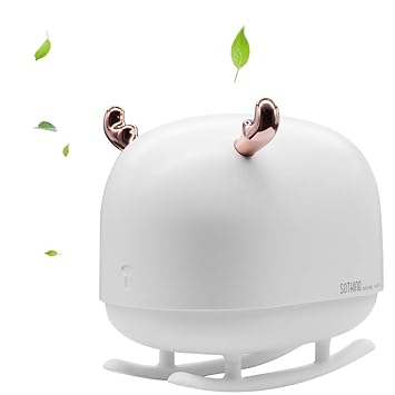 Deer Mini Usb Humidifier Cool Mist Humidifier For Bedroom Kid Personal Small Humidifier With Warm White Night Light