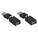Electop 2 Pack 360º Swivel Adjustable Angle USB 2.0 Male to Female Adapter Cable Convertor