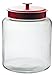 Anchor Hocking Montana Glass Jar with Fresh Sealed Lid, Red Metal, 2 Gallon