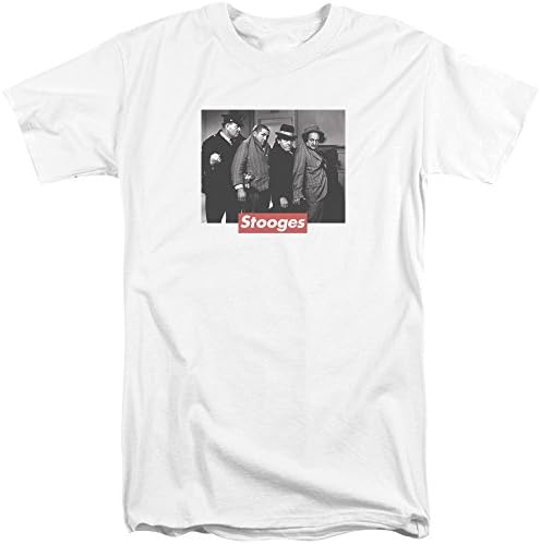 Three Stooges Supreme Rip Mens Big and Tall Shirt White 3X