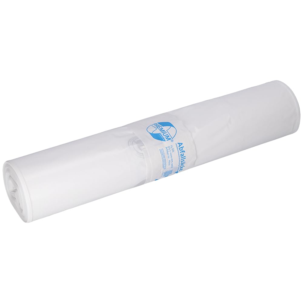 Recycling LDPE 70L White Bin Sacks 25pcs/roll