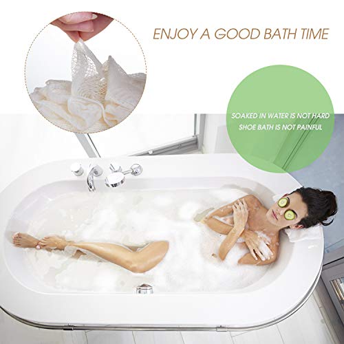 mikimini Bath Mitt for Women, Bath Pouf Mesh Brushes 1 PC Upgraded Version | Loofah Sponge & Exfoliating Pad 2 in 1 Professional Design | Exfoliating Gently with the Elastic (1 PACK) - Thumbnail 5
