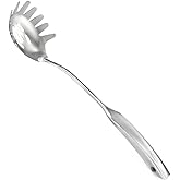Spaghetti Server, [Rustproof, Integral Forming, Durable] Newness 304 Stainless Steel Pasta Fork with Vacuum Ergonomic Handle, Comfortable Grip Design Spaghetti Server for Kitchen, 14.33 Inches