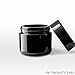 Infinity Jars Classic Black Glass Jar 50 ml (1.7 fl oz) Ultraviolet Airtight Smell Proof, Refillable Screw Top Container for Long-Term Storage of Coffee, Spices, Tea, Dried Goods, Kitchen Jar 3 Pack