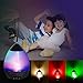 MOKOQI Star Light Rotating Projector, Night Lighting Star Moon Projection Lamp 4 LED Bulbs 4 Modes with Timer Auto Shut-Off & Hanging Strap for Kids Baby Bedroom (White)