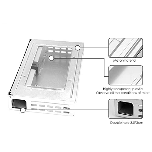 Justwide Ratonera Viva, Captura en Vivo Trampas para Ratones Múltiples, Captura Segura Humana, Captura de Trampa de Metal para Ratones